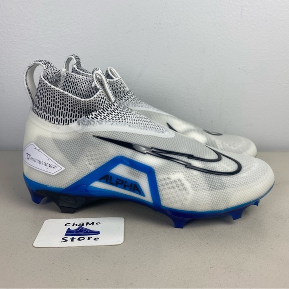 Nike Other - Nike Alpha Menace Elite 3 White Blue Football Cleats CT6648-101 Men's Size